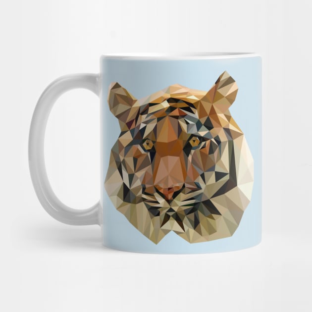 Polygonal tiger head by Origami Fashion